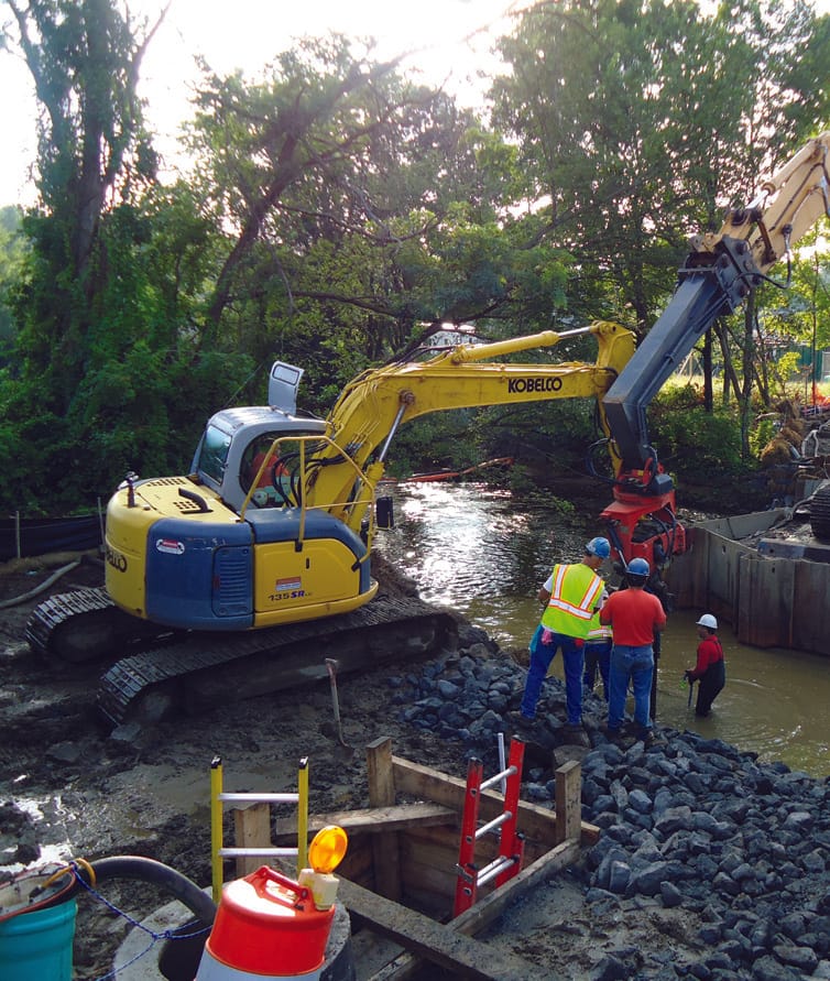 Support of excavation, Concord/School Streets Sewer Improvements, Framingham, MA.